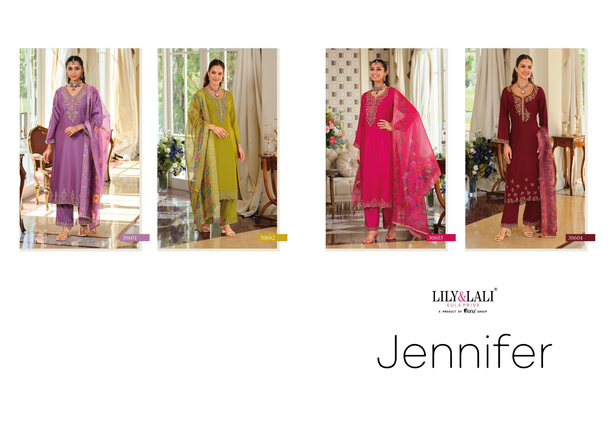 Lily And Lali Jennifer Pure Viscose Gaji Silk Hand Work Kurti Bottom With Dupatta