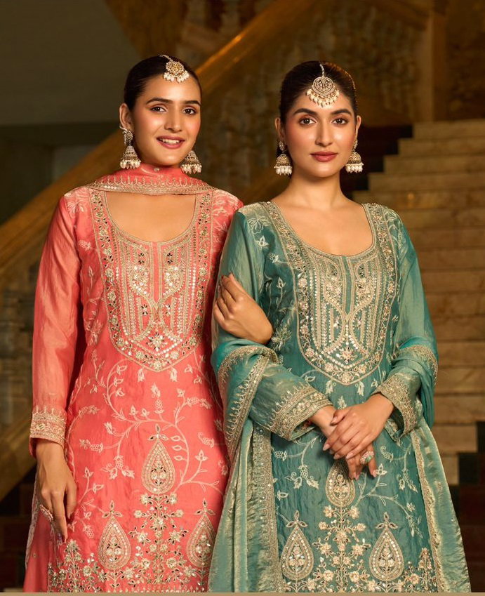 Sanika Ikatra Frendy Silk Heavy Embroidery Readymade Salwar Kameez
