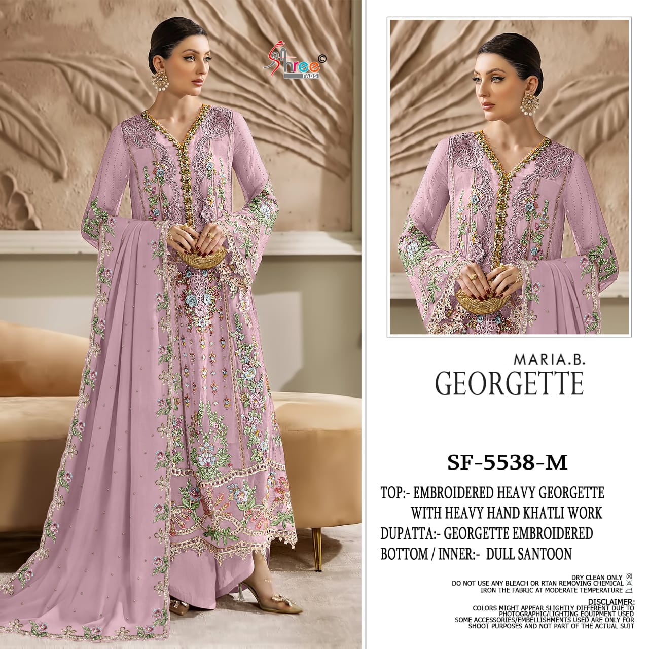 Shree Sf 5538 L To O Faux Georgette With Embroidery Pakistani Salwar Kameez