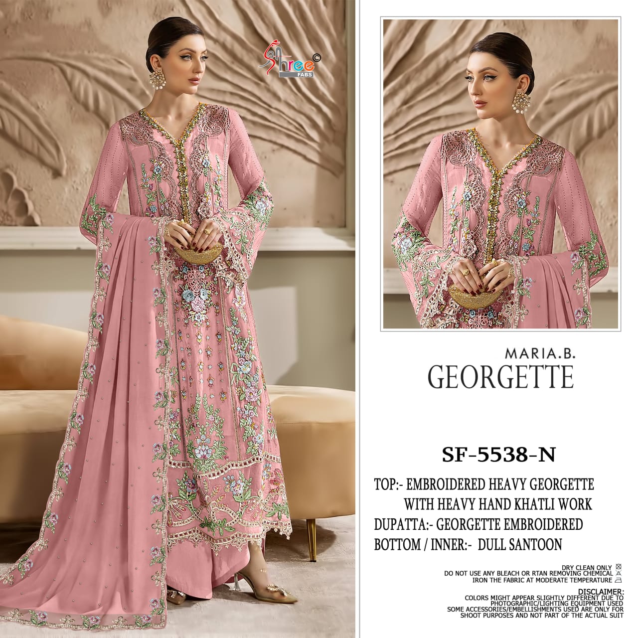 Shree Sf 5538 L To O Faux Georgette With Embroidery Pakistani Salwar Kameez