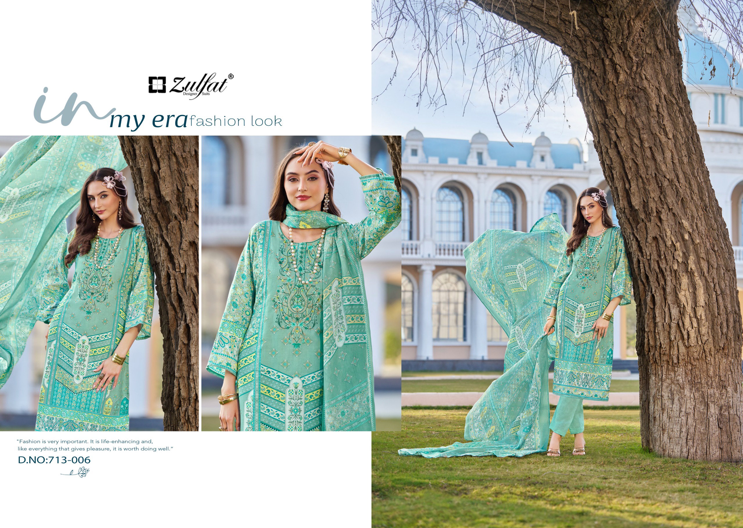 Zulfat Sana Safina Vol 3 Cotton With Embroidered Dress Material
