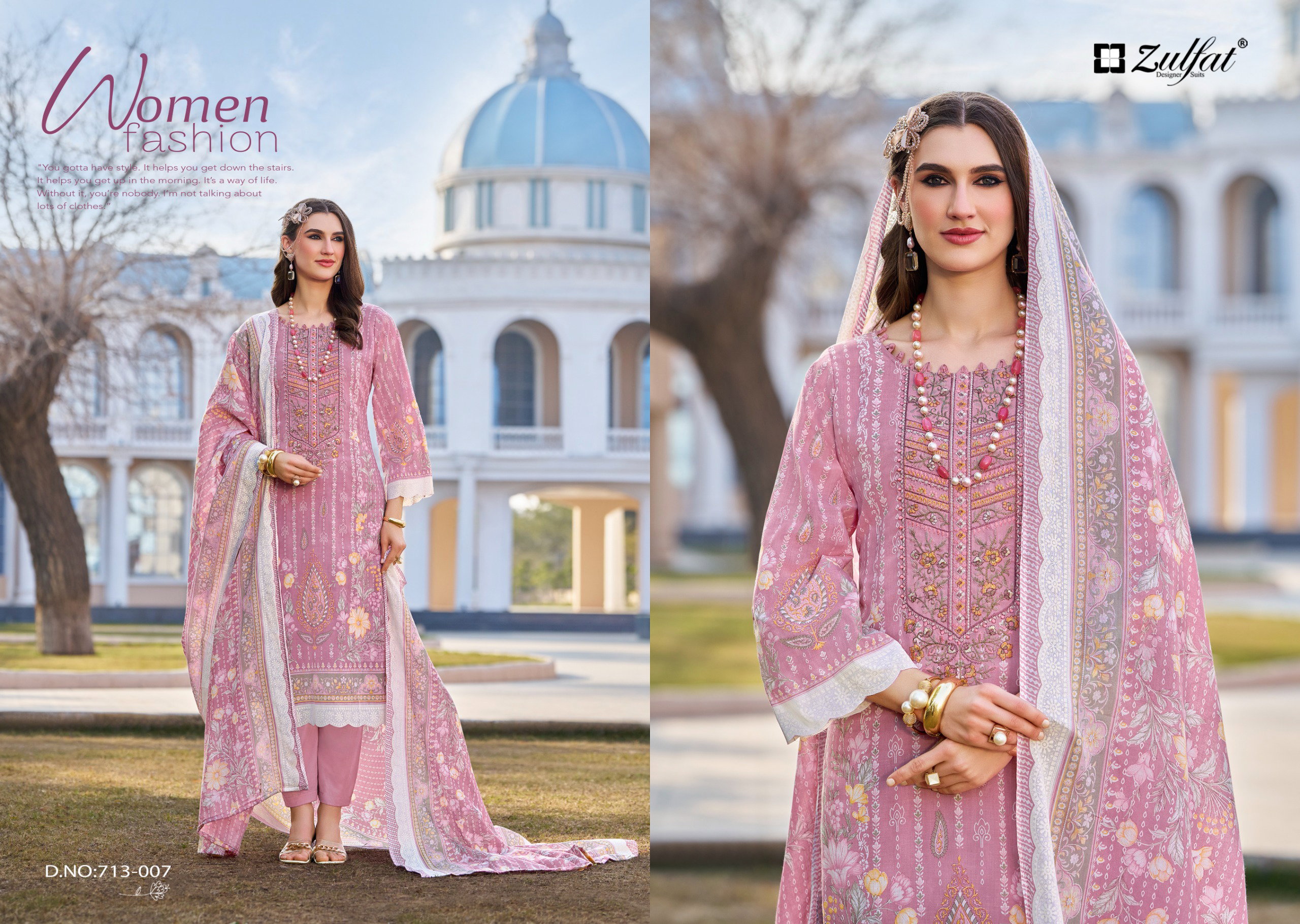 Zulfat Sana Safina Vol 3 Cotton With Embroidered Dress Material
