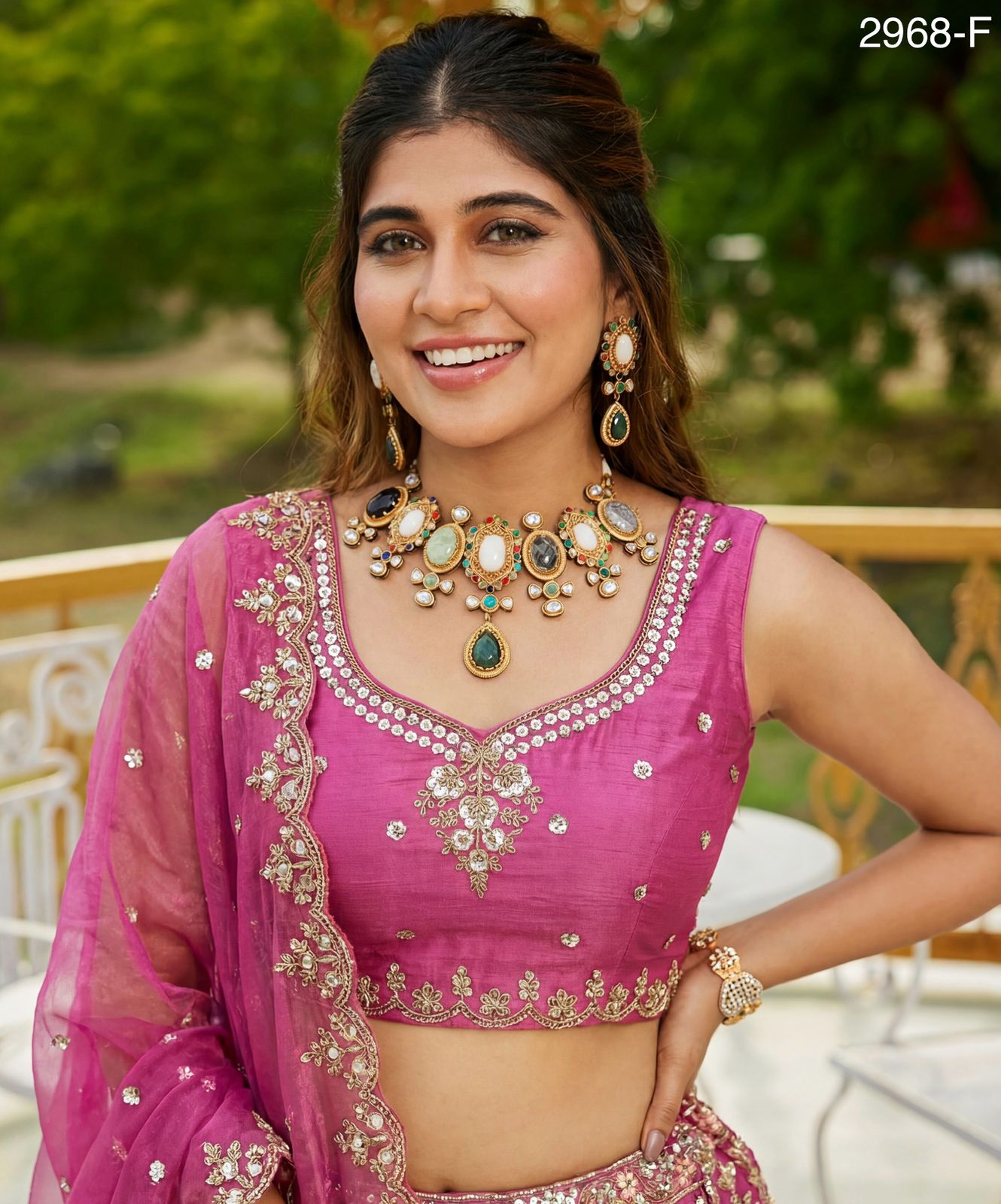 Anjani 2968 Vol 1 Handwork Motif And Crystal Work Lehenga Choli Collection 