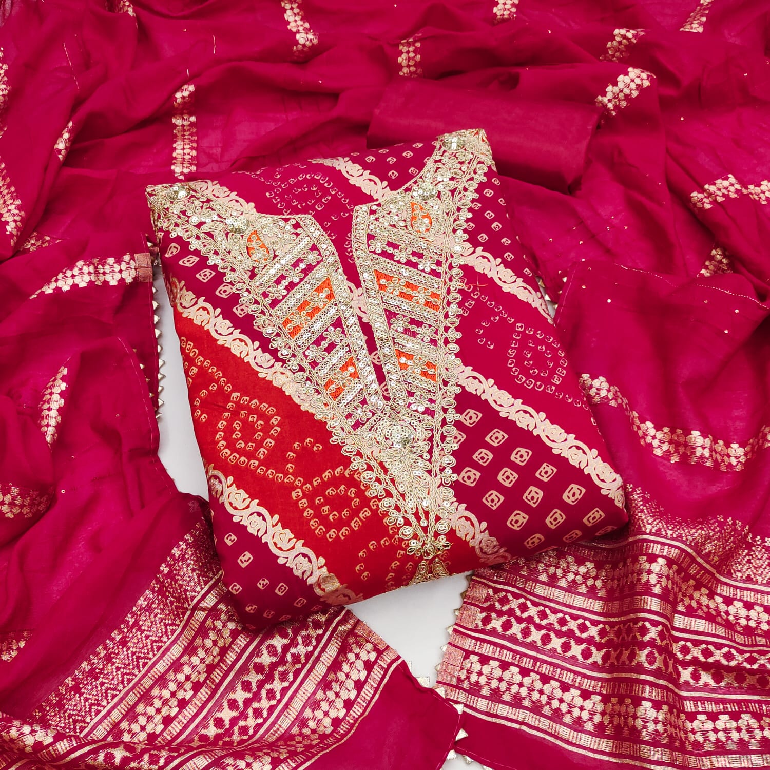 Designer Manchali 2 Roman Print With Kodding Sequance Work Dress material Collection