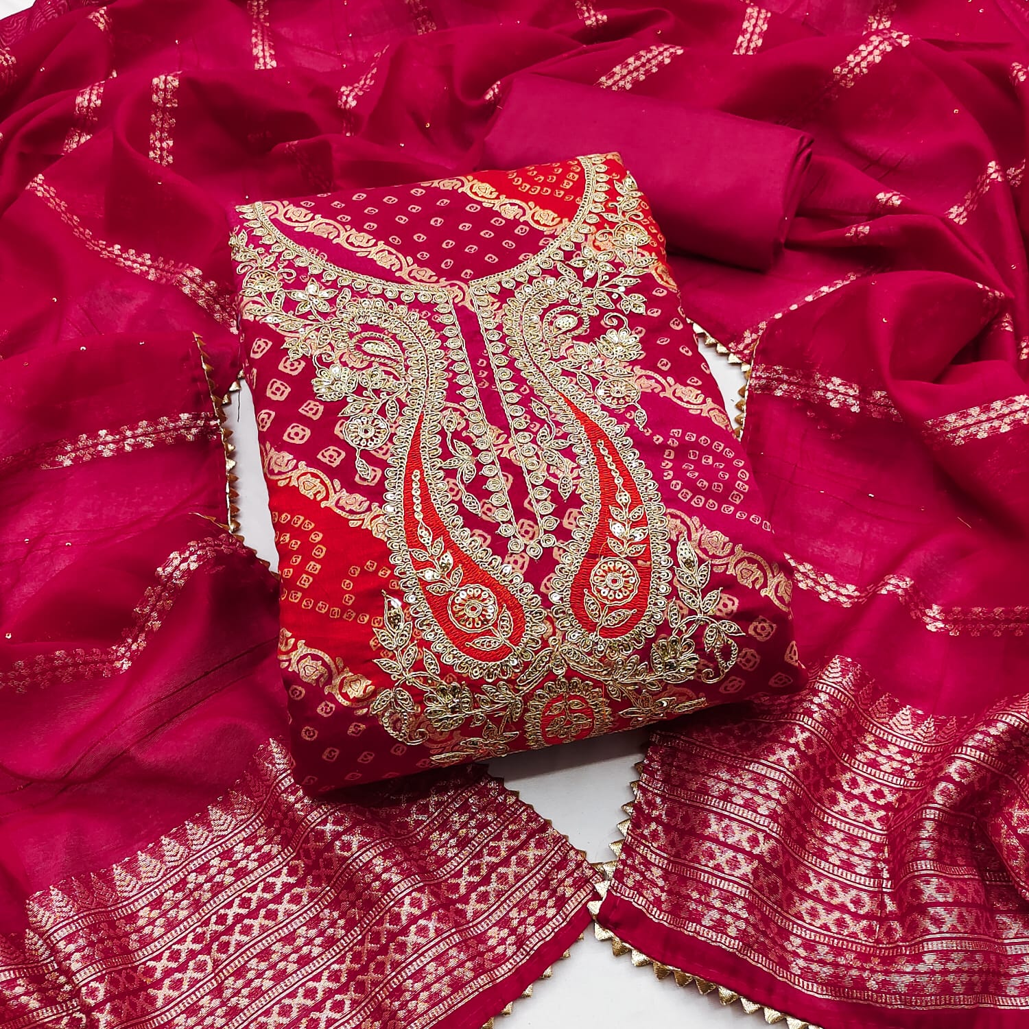 Designer Manchali 1 Roman Print With Kodding Sequance Work Dress material Collection