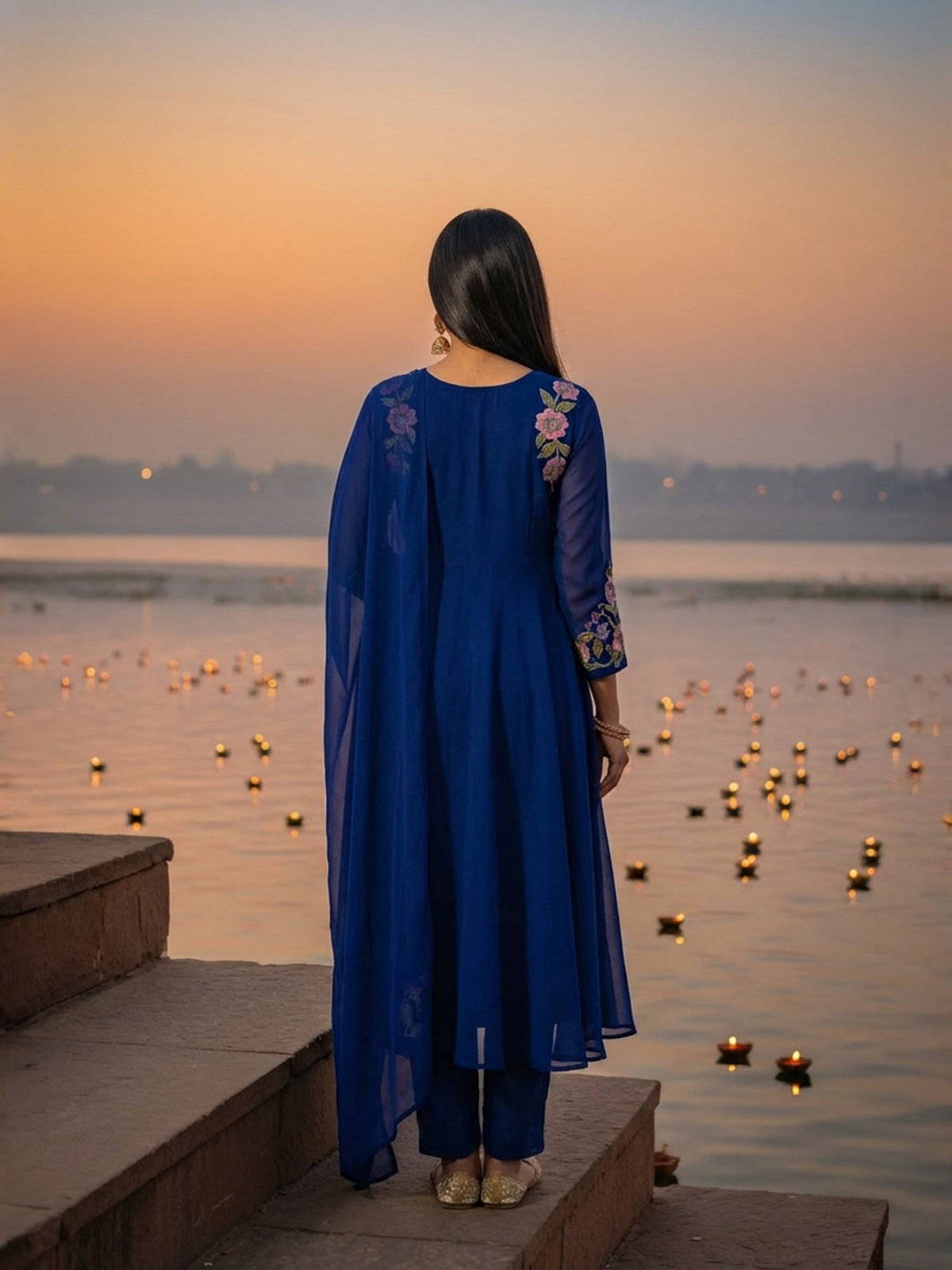 Navya Kurti 208 Party Wear Embroidery Worked Silk Blend Kurti with Pant and Dupatta Set