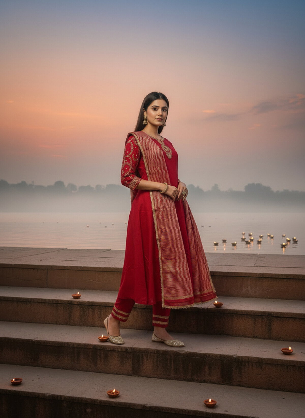 Navya Kurti 209 Party Wear Embroidery Worked Silk Kurti with Pant and Dupatta Set