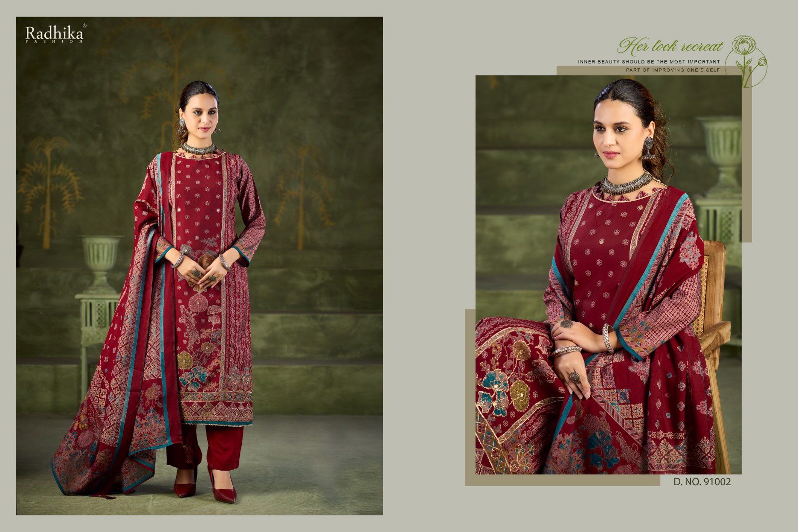 Radhika Azara Beauty Silk Vol 9 Modal Muslin Print Dress Material