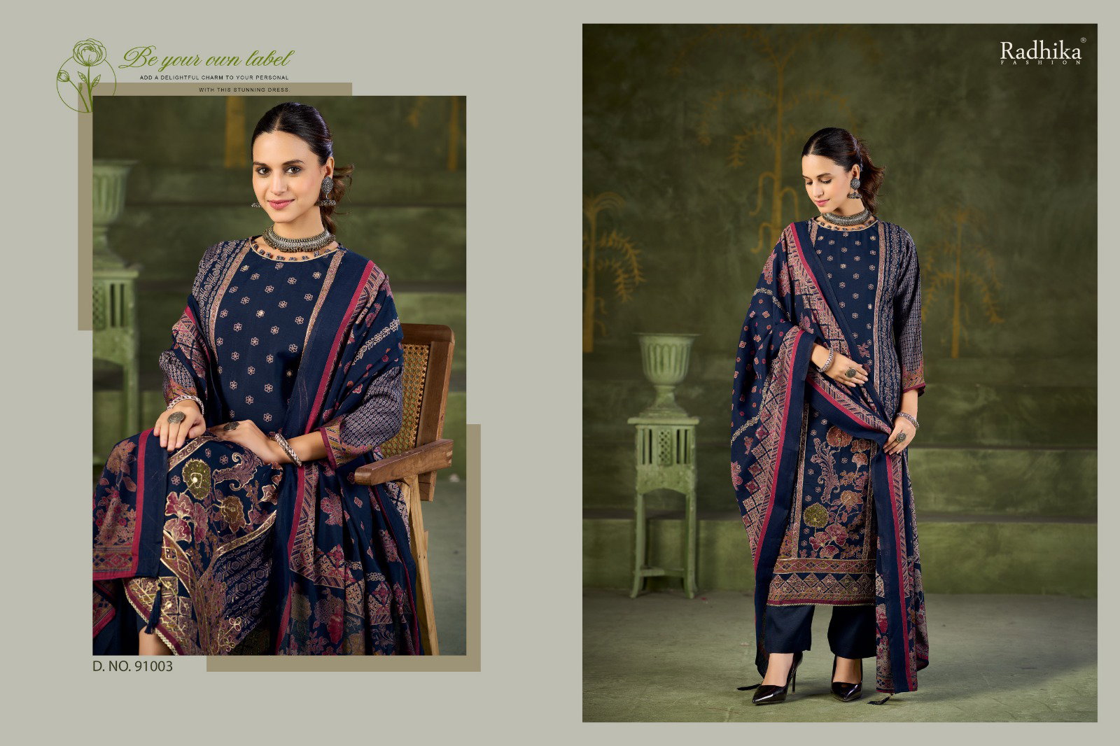 Radhika Azara Beauty Silk Vol 9 Modal Muslin Print Dress Material