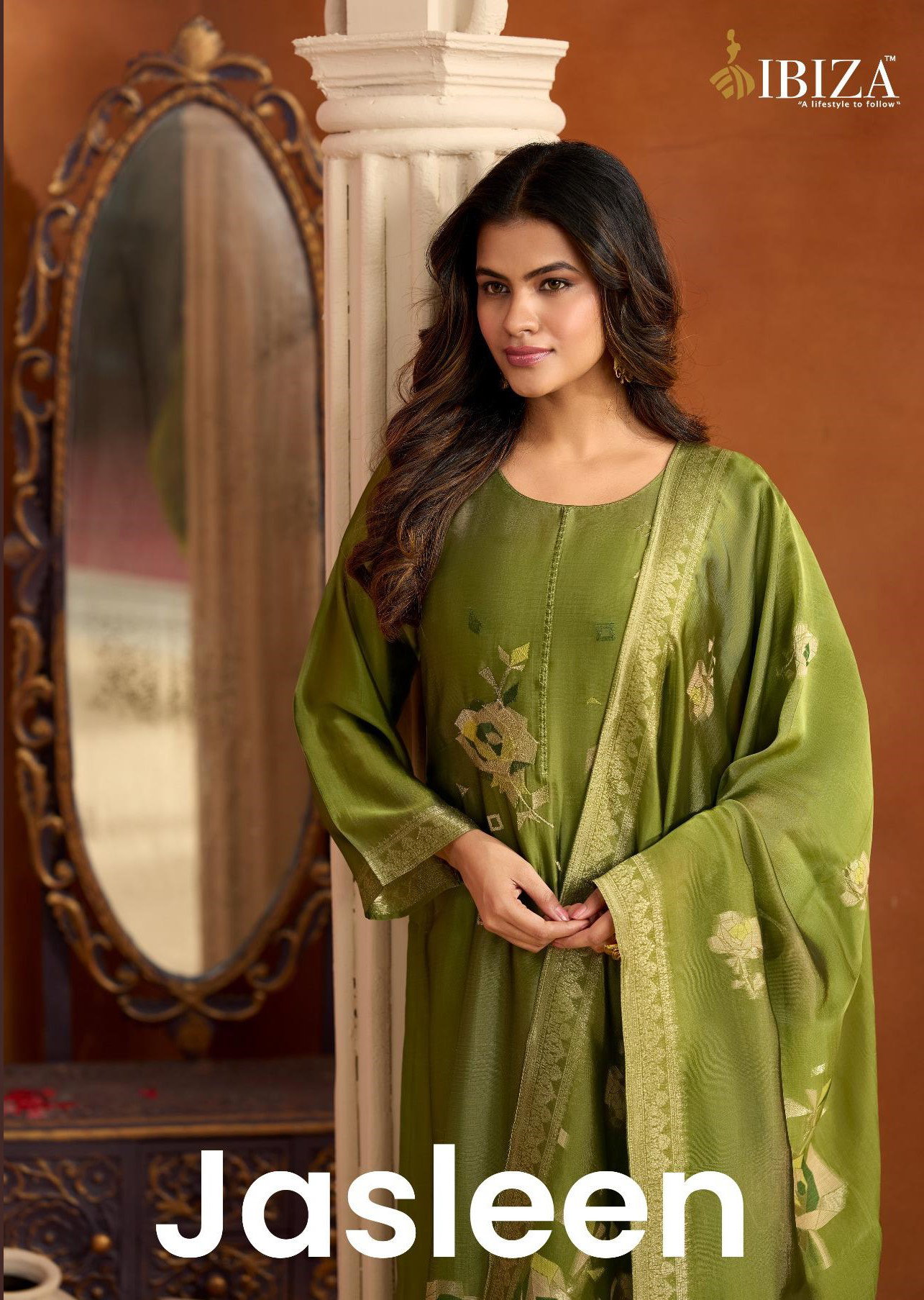 Ibiza Jasleen Banglory Silk Jacquard With Work Salwar Kameez