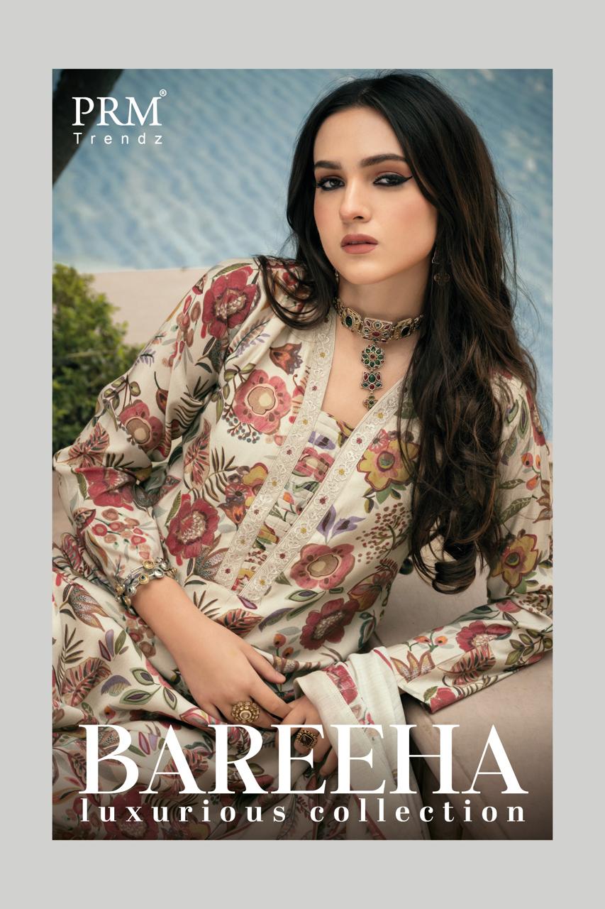 Prm Bareeha Viscose Muslin Digital Print With Work Salwar Kameez