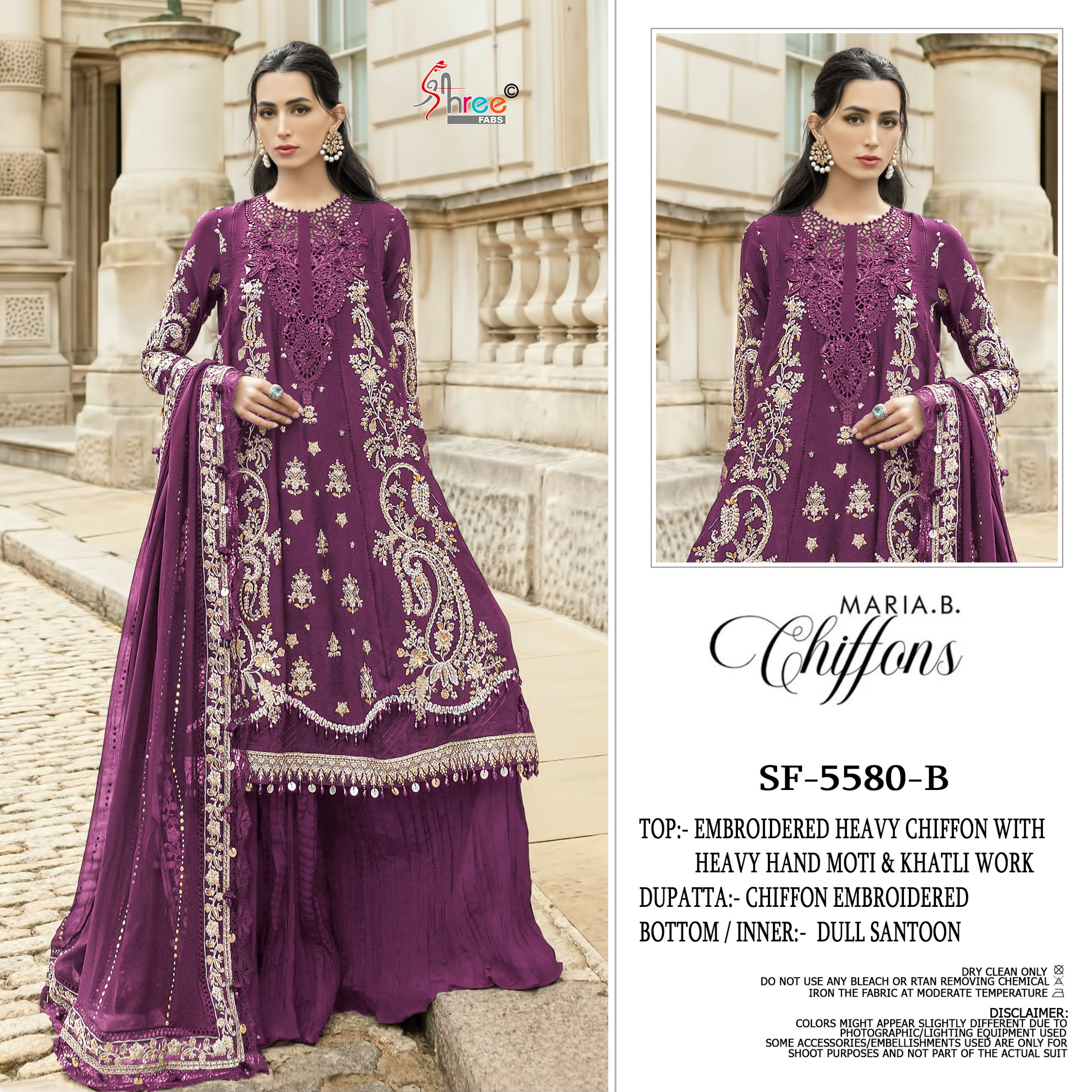 Shree Sf 5580 A To D Chiffon With Embroidery Pakistani Salwar Kameez