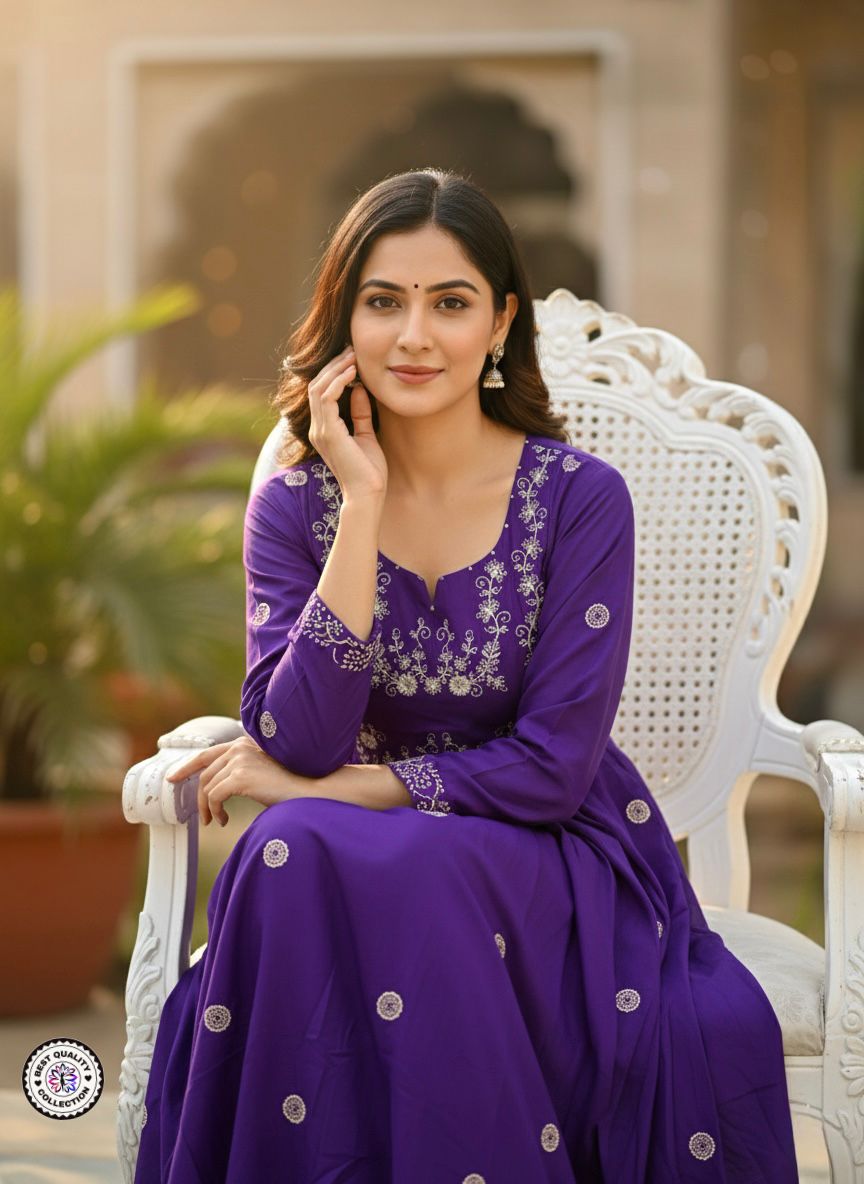 Lekha KL 6029 Rayon Slub Embroidery Printed Kurti Bottom With Dupatta