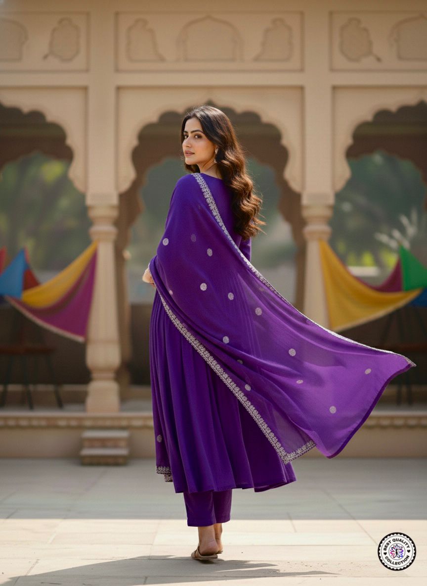 Lekha KL 6029 Rayon Slub Embroidery Printed Kurti Bottom With Dupatta