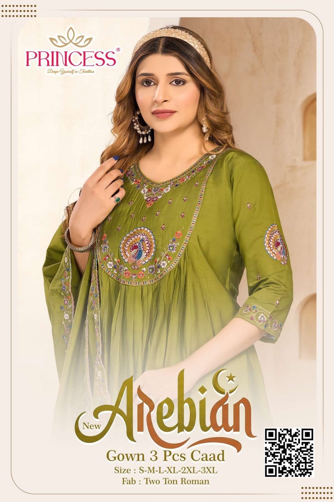 Princess New Arebian Two Ton Roman 3 Piece Kurti Set Collection 