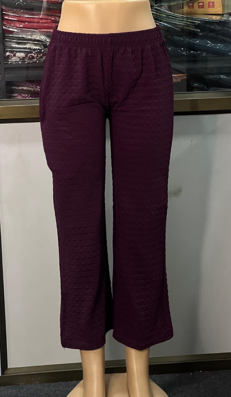 Maji Textured Palazzo Vol 2 Wrinkle free Bottom Wear Collection 