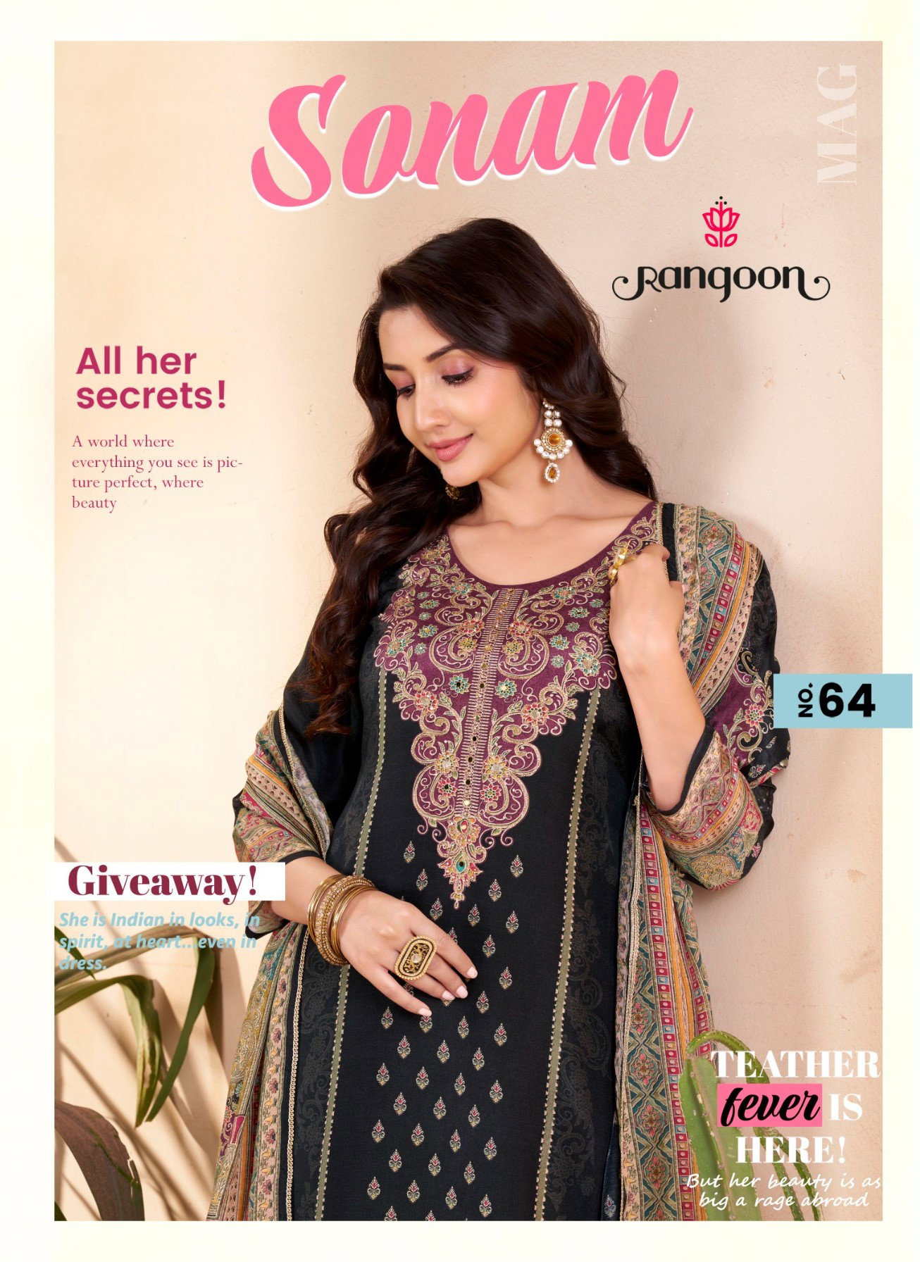 Rangoon Sonam Muslin With Digital Print Work Kurti Pant And Dupatta