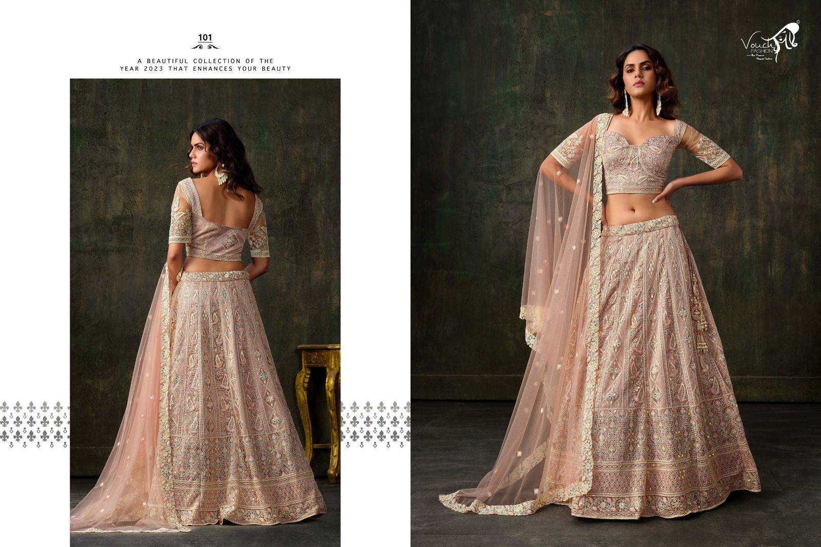 Vouch Sanya Vol 2 Net Heavy Embroidery Lehenga Choli
