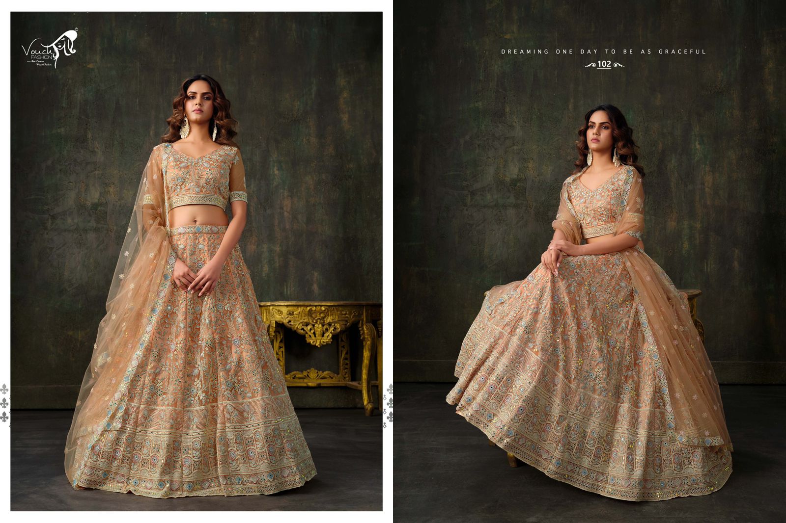 Vouch Sanya Vol 2 Net Heavy Embroidery Lehenga Choli
