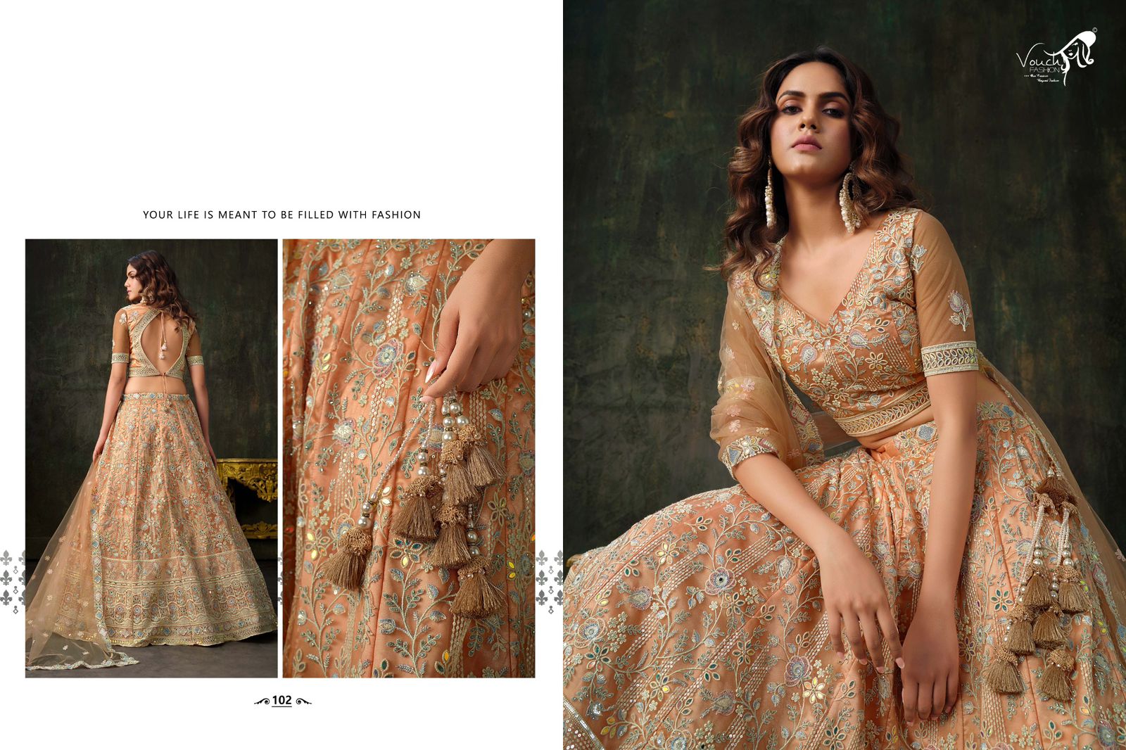 Vouch Sanya Vol 2 Net Heavy Embroidery Lehenga Choli