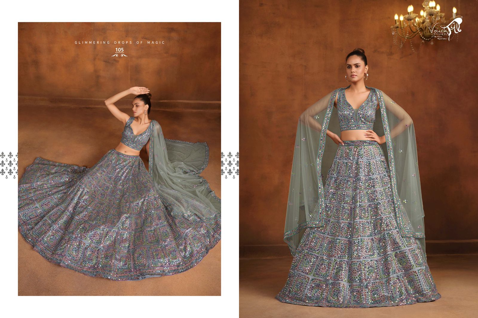Vouch Sanya Vol 2 Net Heavy Embroidery Lehenga Choli