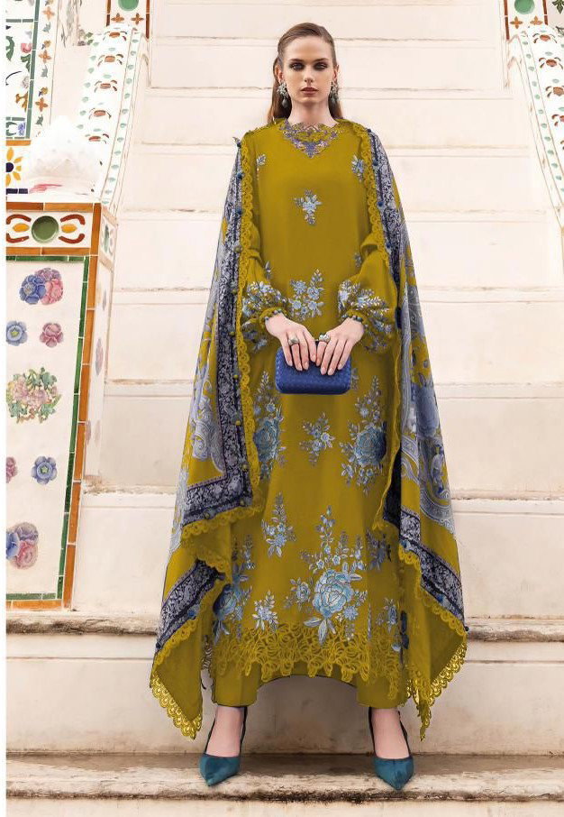 Deepsy Maria B 1536 A To D Cotton Dupatta Viscose Pakistani Salwar Kameez