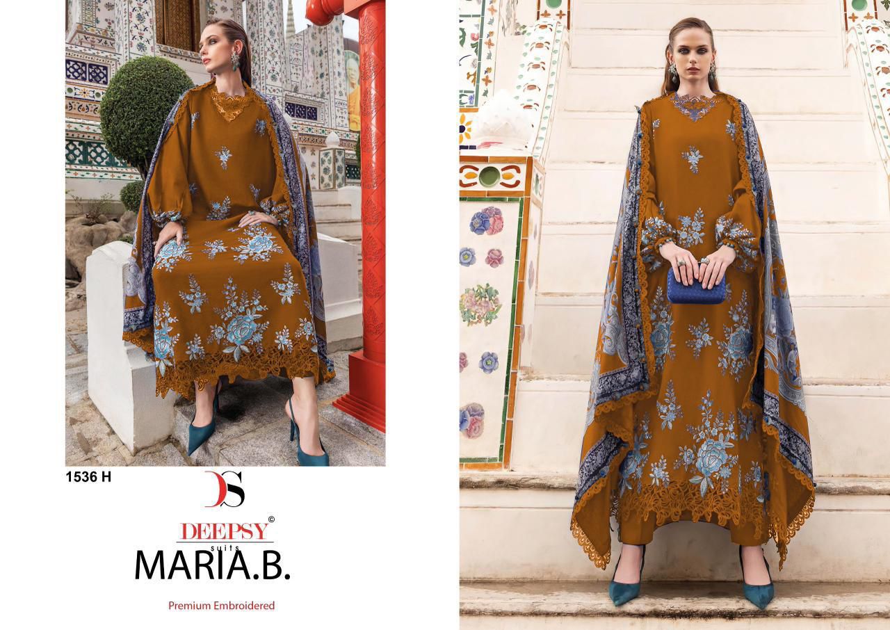 Deepsy Maria B 1536 A To D Chiffon Dupatta Viscose Pakistani Salwar Kameez