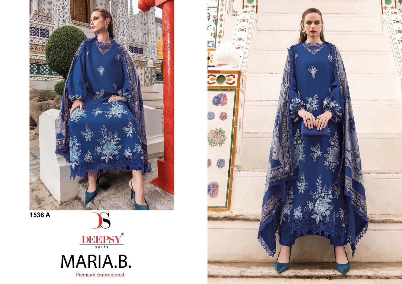 Deepsy Maria B 1536 A To D Chiffon Dupatta Viscose Pakistani Salwar Kameez