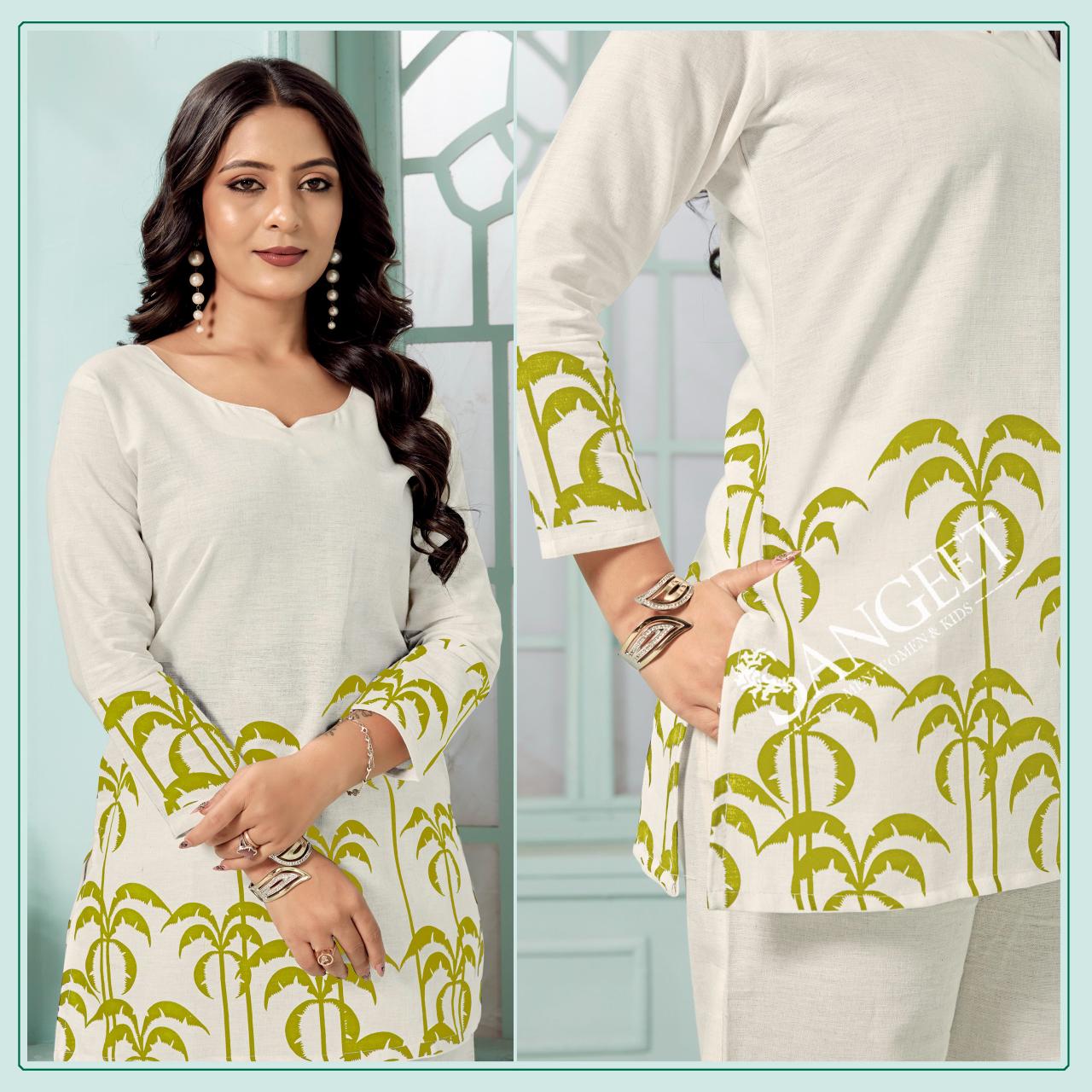 Sangeet Kanak Linen Cotton With Printed Casual Wear Co Ord Set Collection