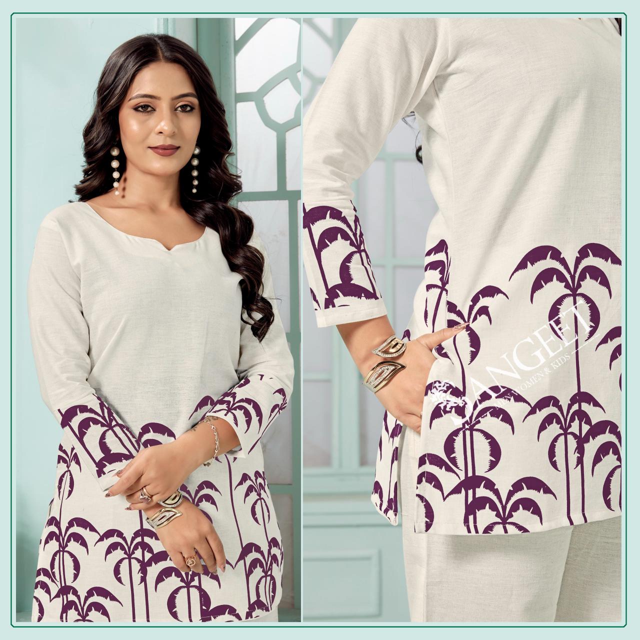 Sangeet Kanak Linen Cotton With Printed Casual Wear Co Ord Set Collection
