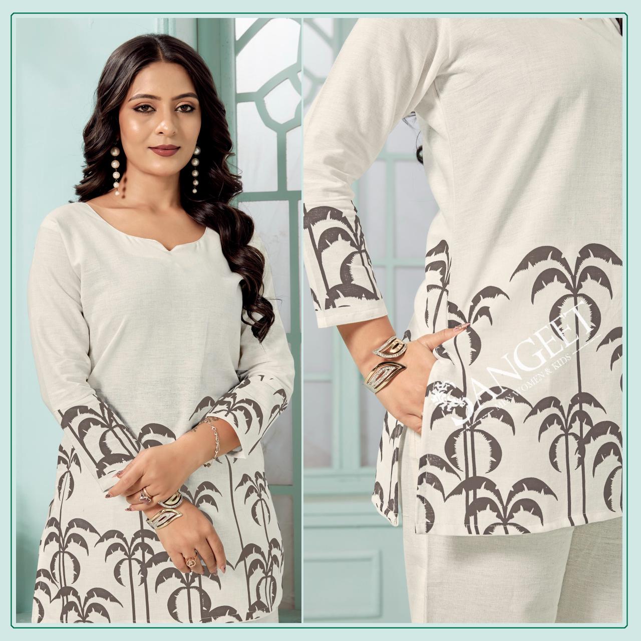 Sangeet Kanak Linen Cotton With Printed Casual Wear Co Ord Set Collection