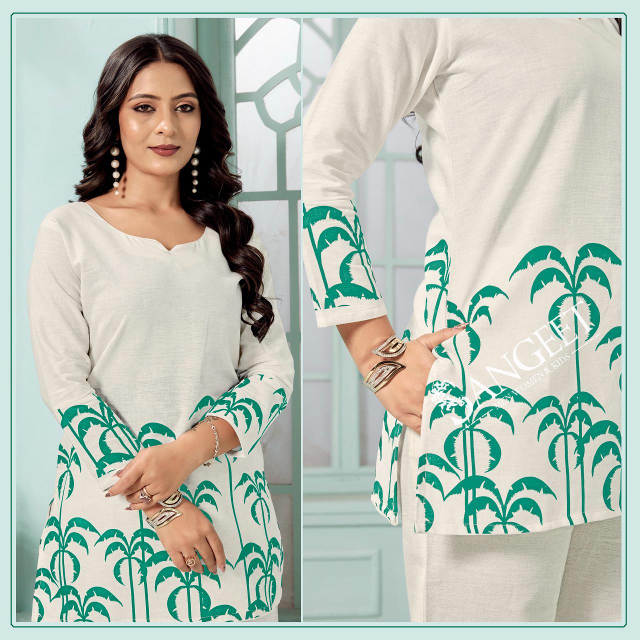 Sangeet Kanak Linen Cotton With Printed Casual Wear Co Ord Set Collection