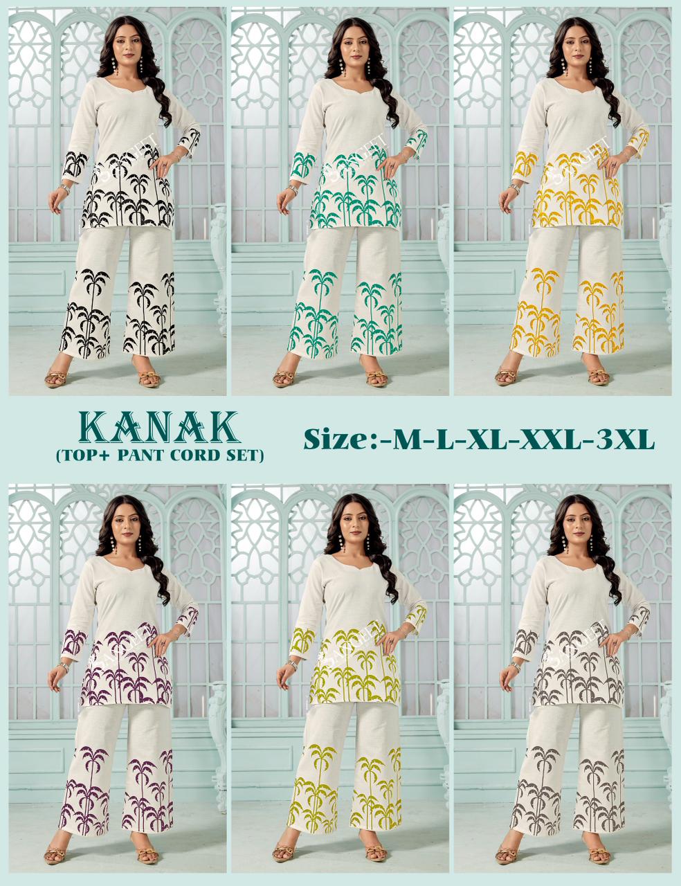 Sangeet Kanak Linen Cotton With Printed Casual Wear Co Ord Set Collection