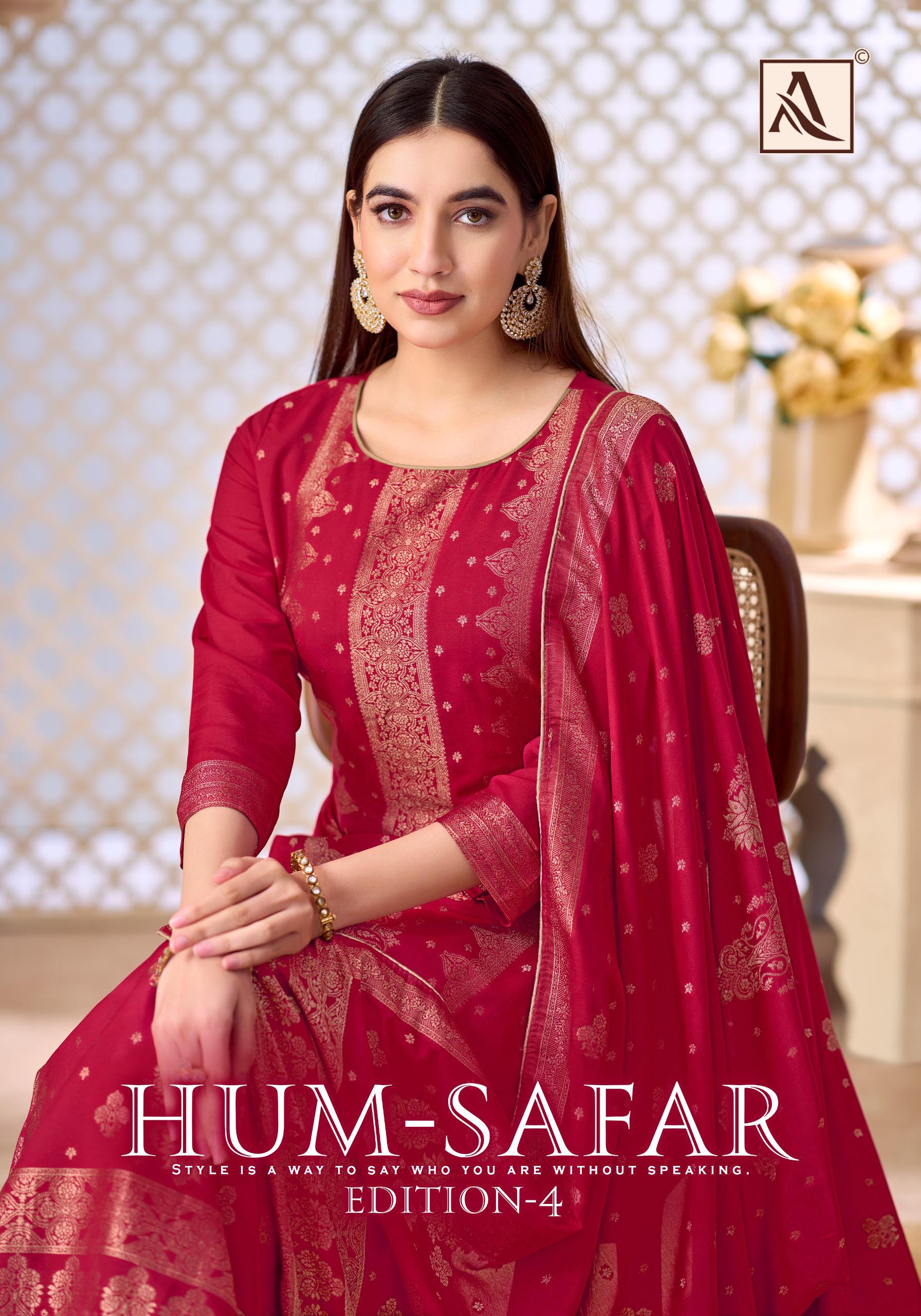 Alok Hum Safar Edition 4 Viscose Maslin With Handwork Dress Material
