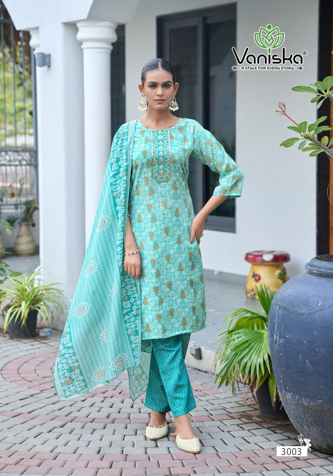Vaniska Sunrise Vol 3 Capsul Foil Print Kurti Pant And Dupatta Collection