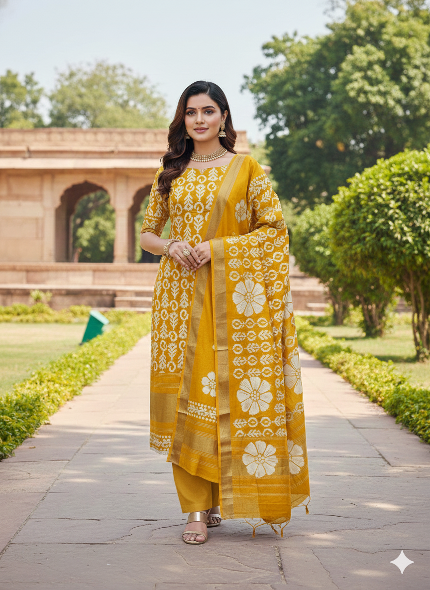 Rnx 5057 Gaji Silk Batik Printed Dress Material Collection