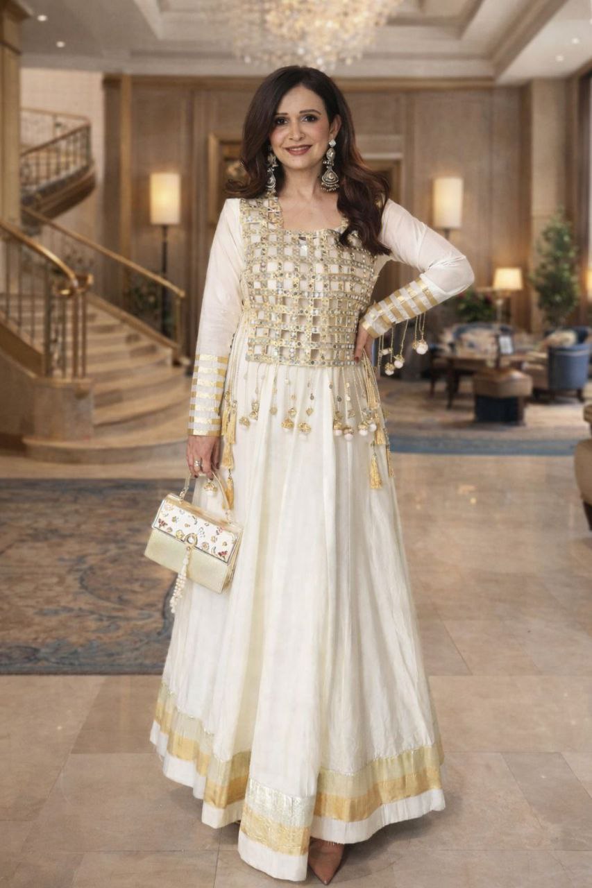 Bt 7140 Rangoli Silk Readymade Stylish Gown Collection