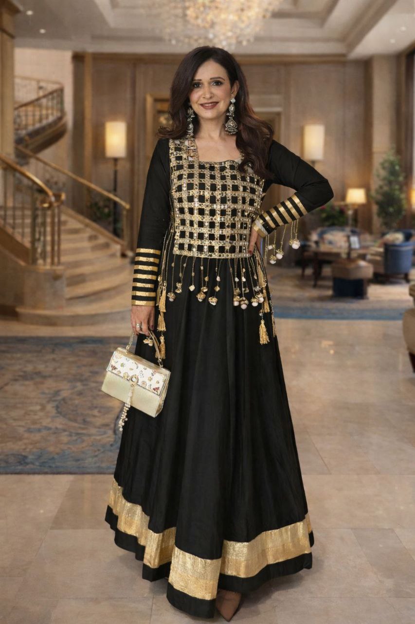 Bt 7140 Rangoli Silk Readymade Stylish Gown Collection