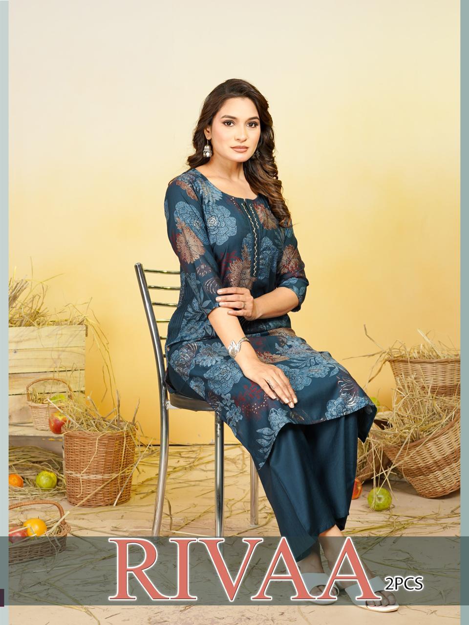 Rivaa Vol 1 Vatican Discharge Printed Kurti And Bottom Collection