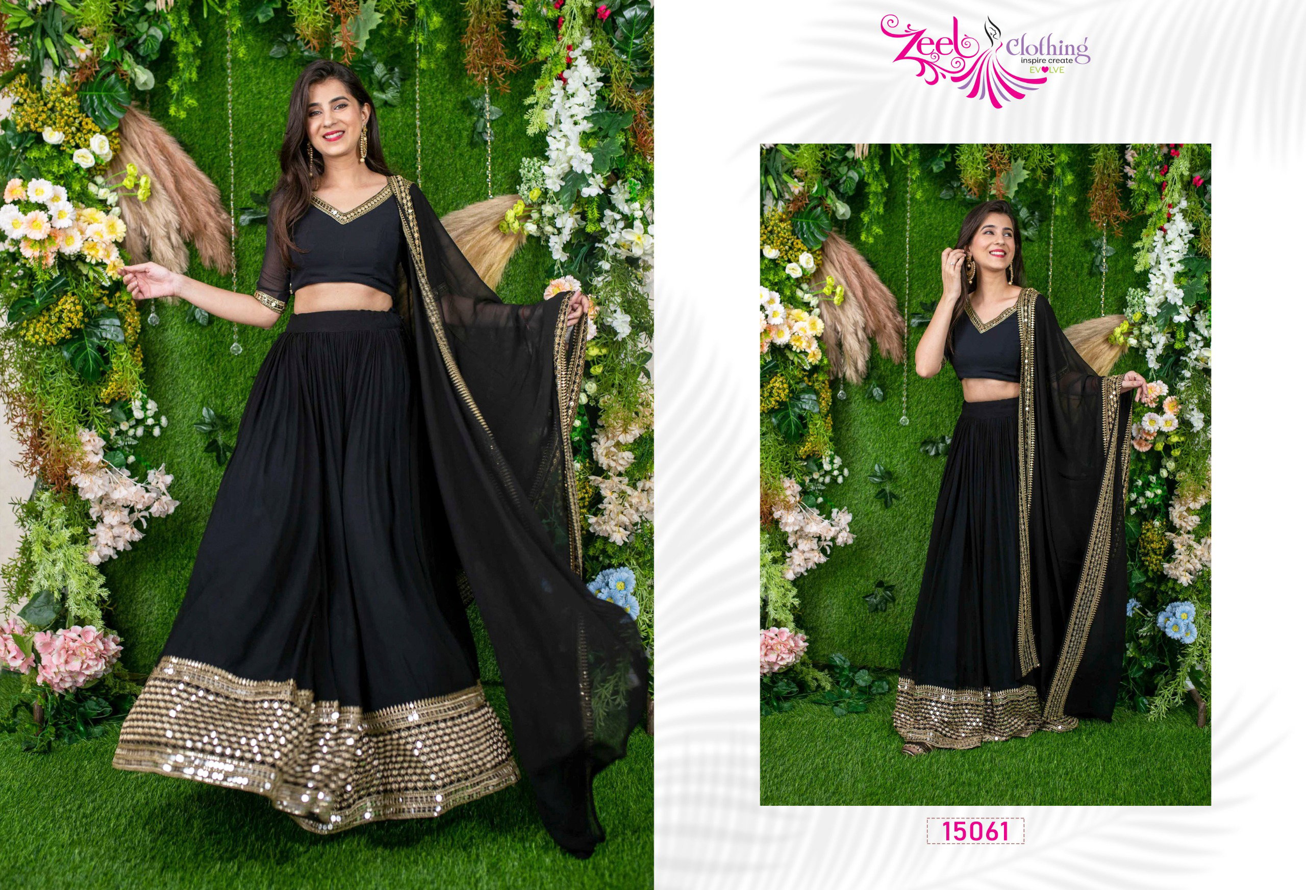 Zeel Vol 21 Georgette With Embroidery Work Lehenga Choli Collection