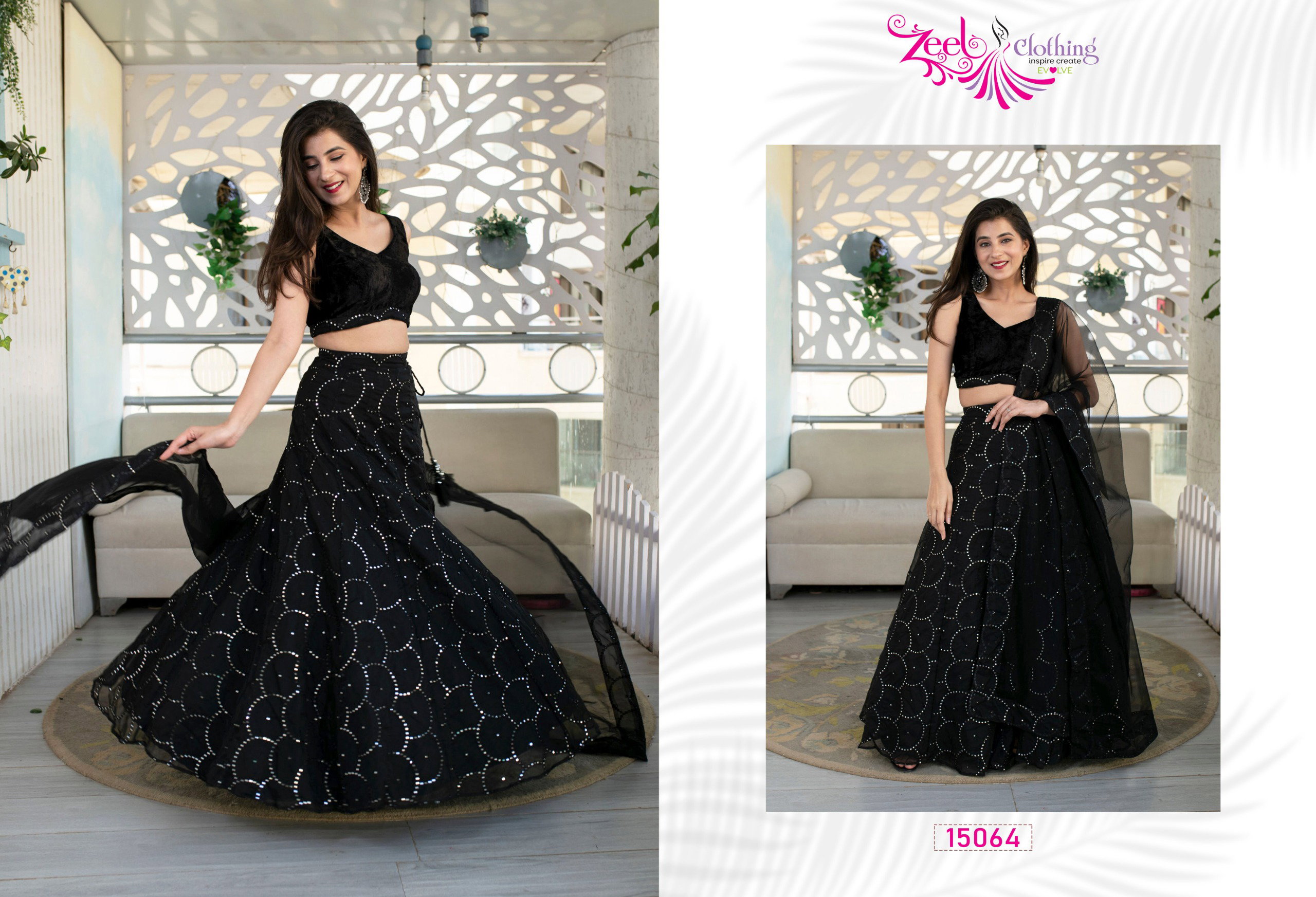 Zeel Vol 21 Georgette With Embroidery Work Lehenga Choli Collection