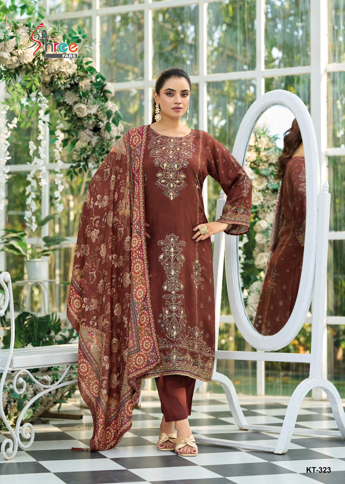 Shree Kt 323 A To D Viscose Maslin Digital Print Salwar Kameez