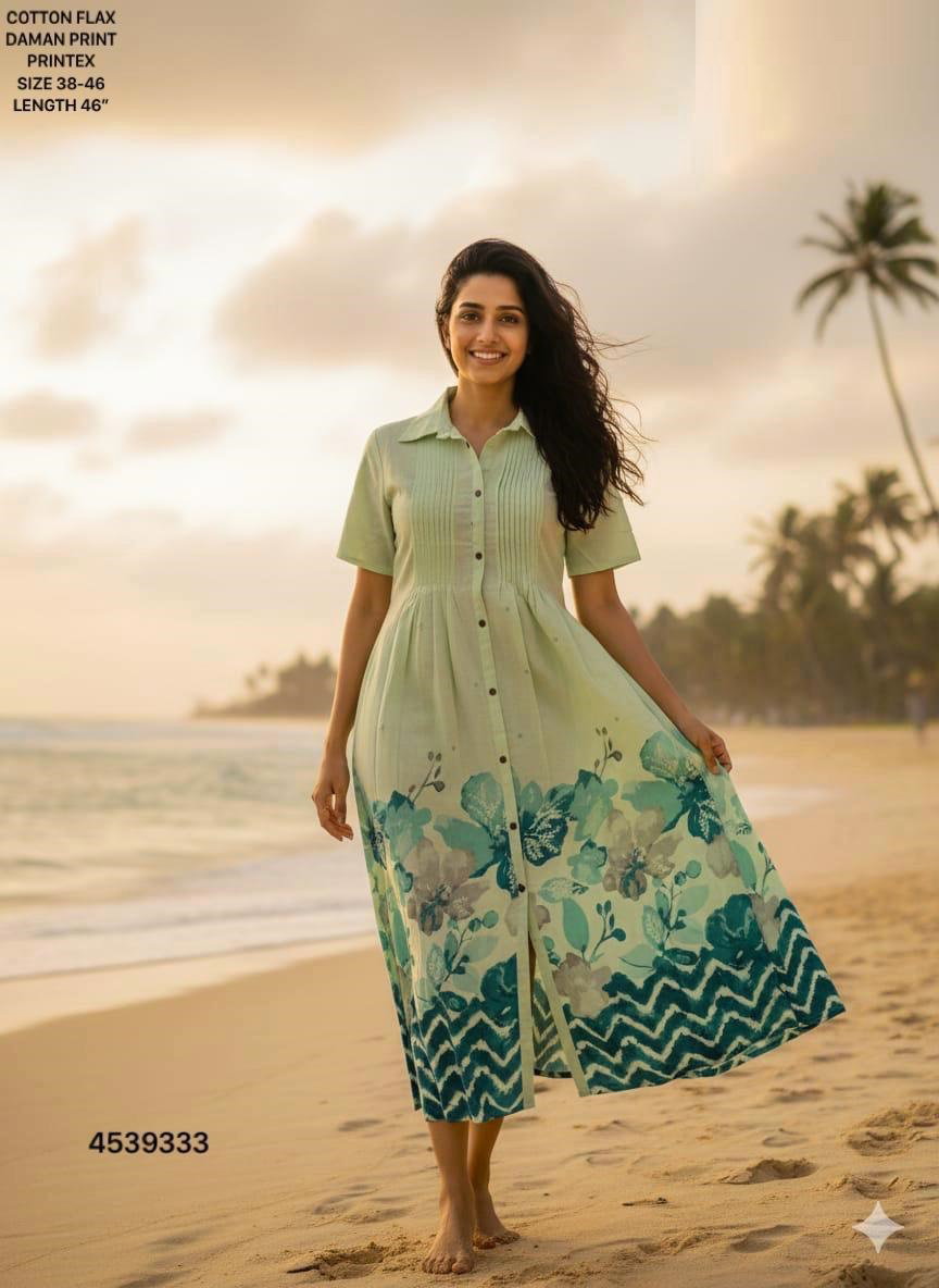 Naisha K 613 Cotton Flex Digital Printed Casual Wear Frock Collection