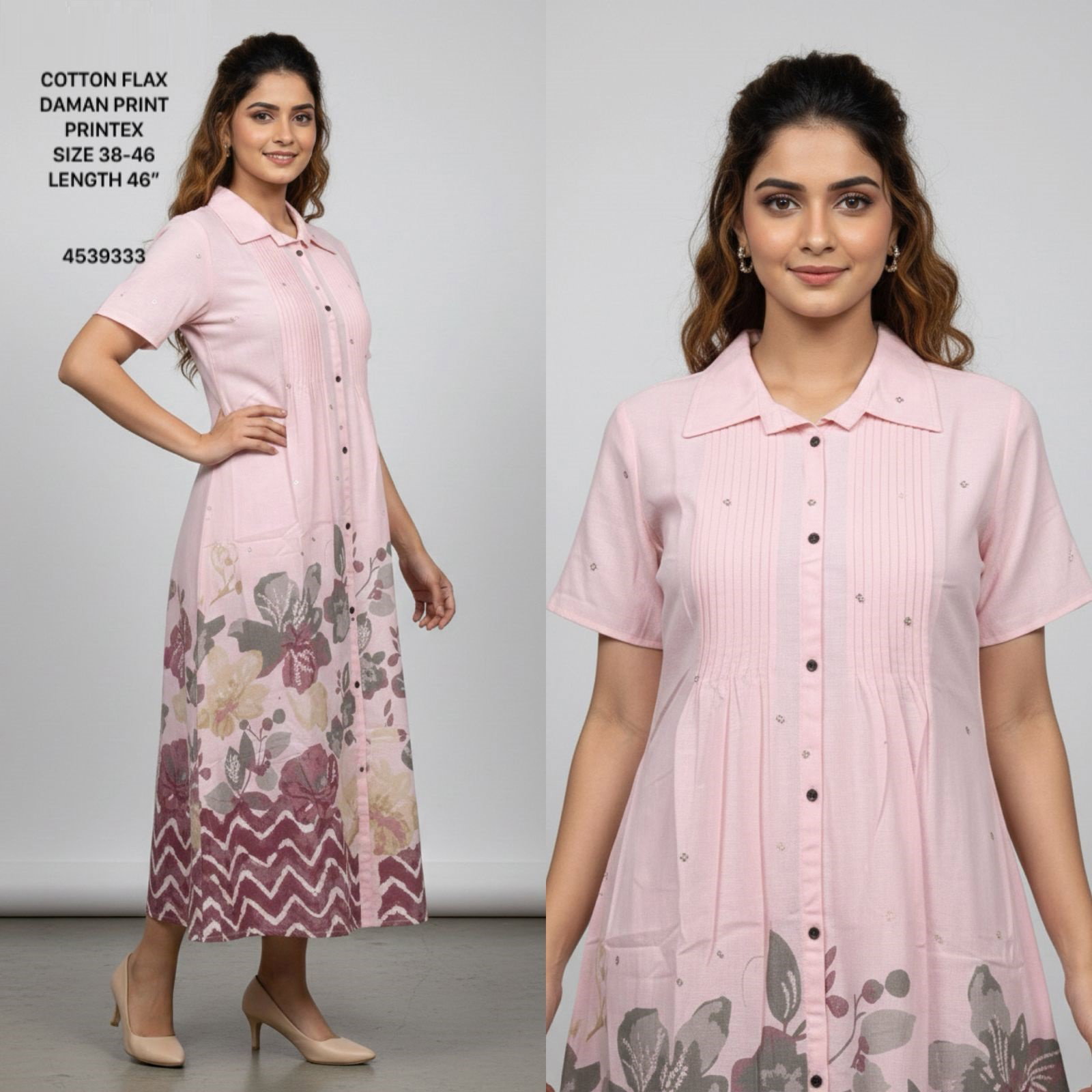 Naisha K 613 Cotton Flex Digital Printed Casual Wear Frock Collection
