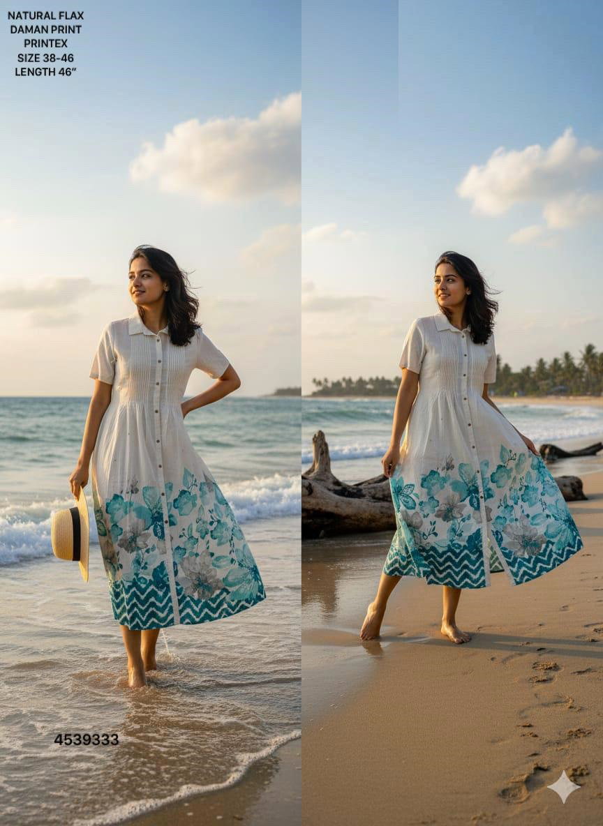 Naisha K 613 Cotton Flex Digital Printed Casual Wear Frock Collection