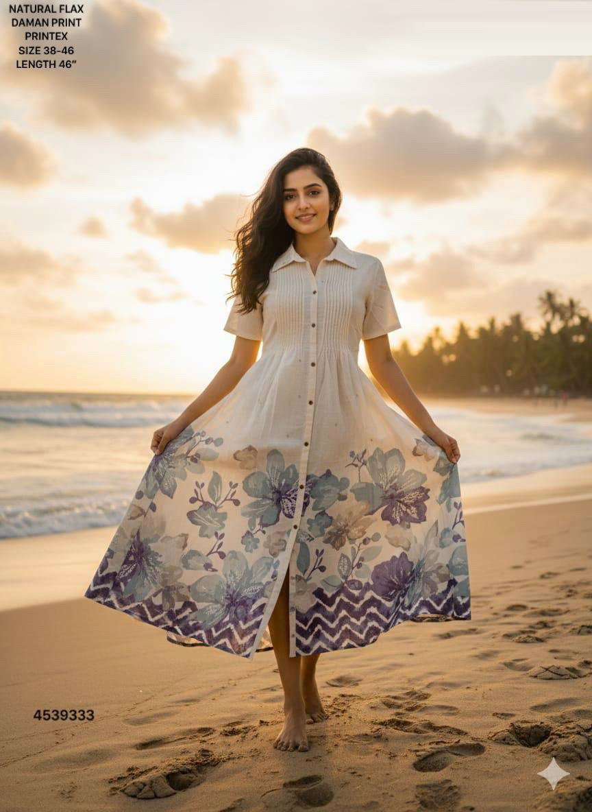 Naisha K 613 Cotton Flex Digital Printed Casual Wear Frock Collection