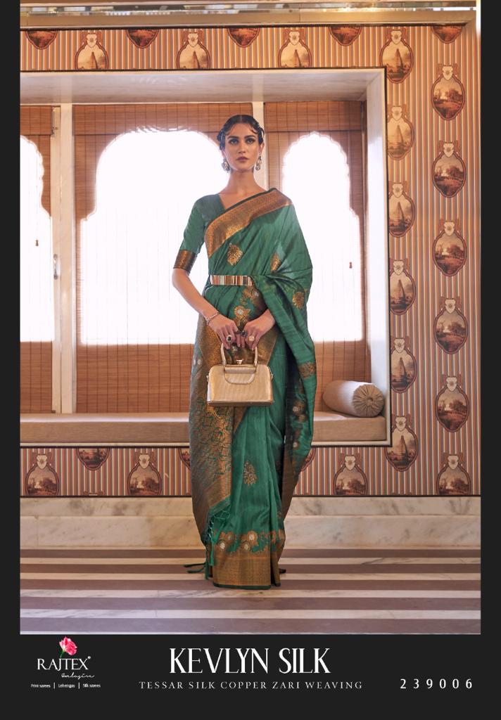 Rajtex kevlyn Silk 239006 Tessar Silk Copper Zari Weaving Saree Collection 