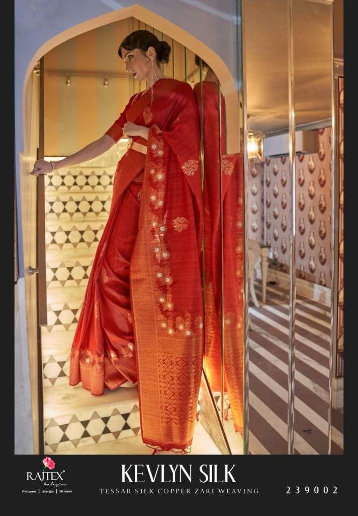 Rajtex kevlyn Silk 239002 Tessar Silk Copper Zari Weaving Saree Collection 