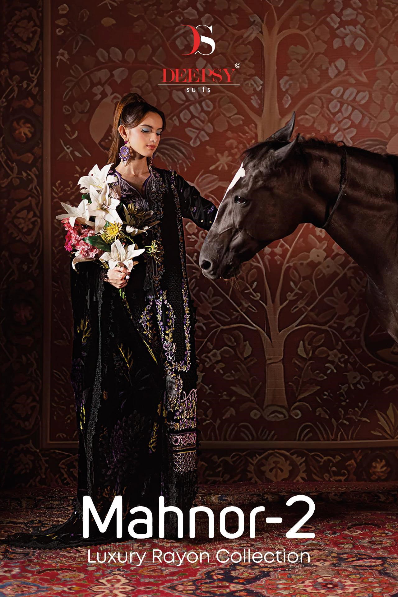 Deepsy Mahnor Vol 2 Chiffon Dupatta Rayon Pakistani Salwar Kameez
