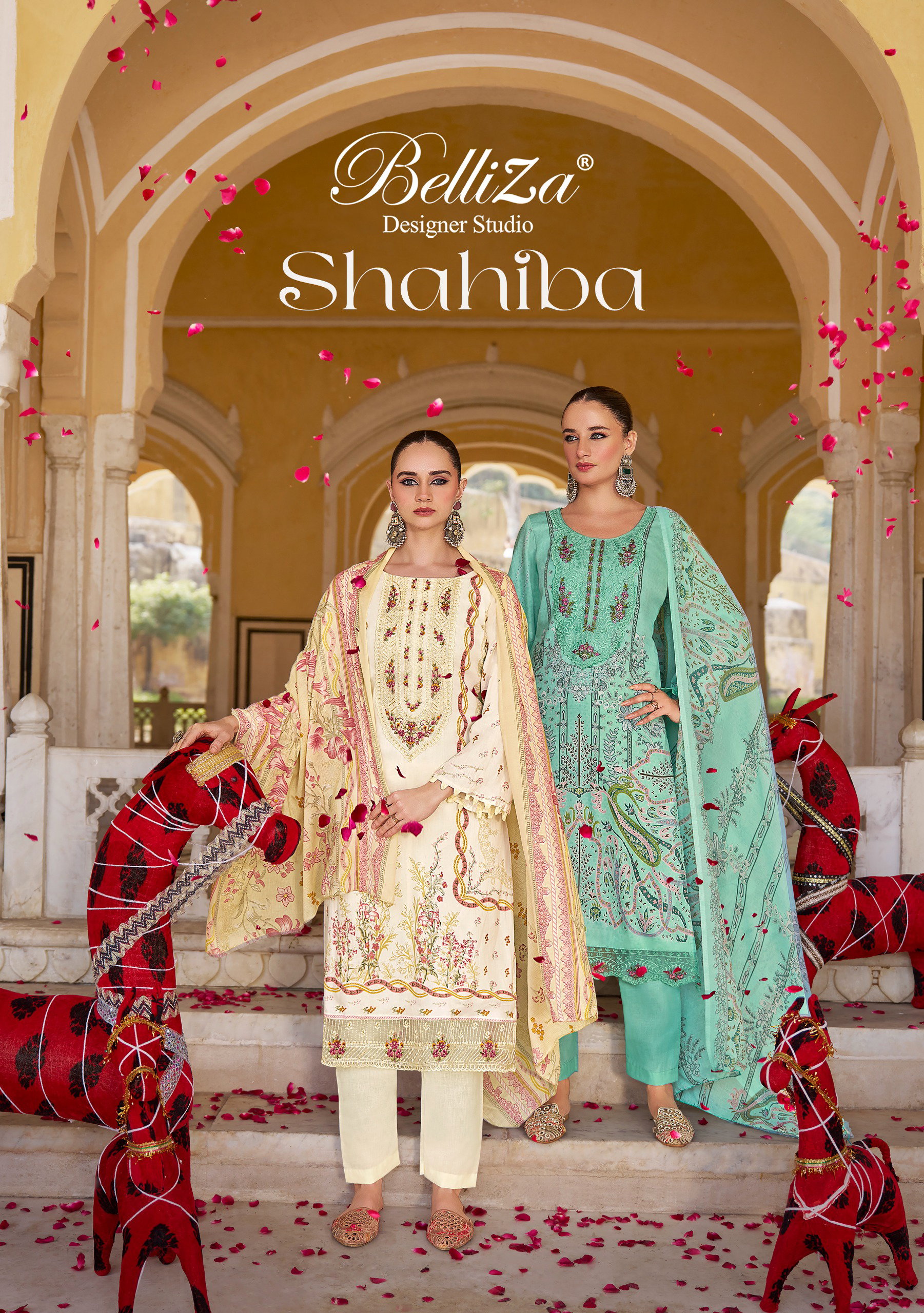 Belliza Shahiba Jam Cotton With Digital Printed Dress Material